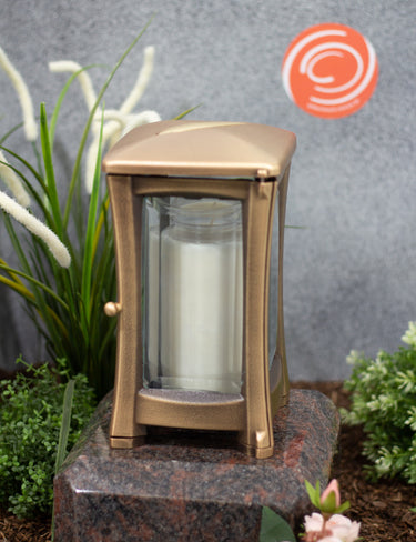 Grablampe Bronze matt mit glänzendem Element